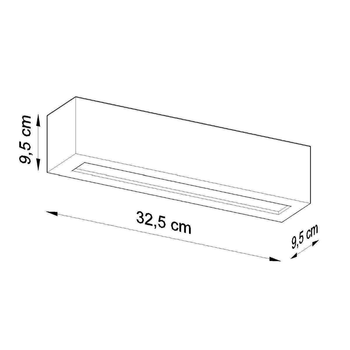 White ceramic rectangular up and down wall light by BROKLEN – view 11