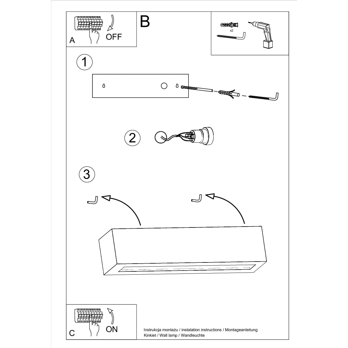 White ceramic rectangular up and down wall light by BROKLEN – view 12