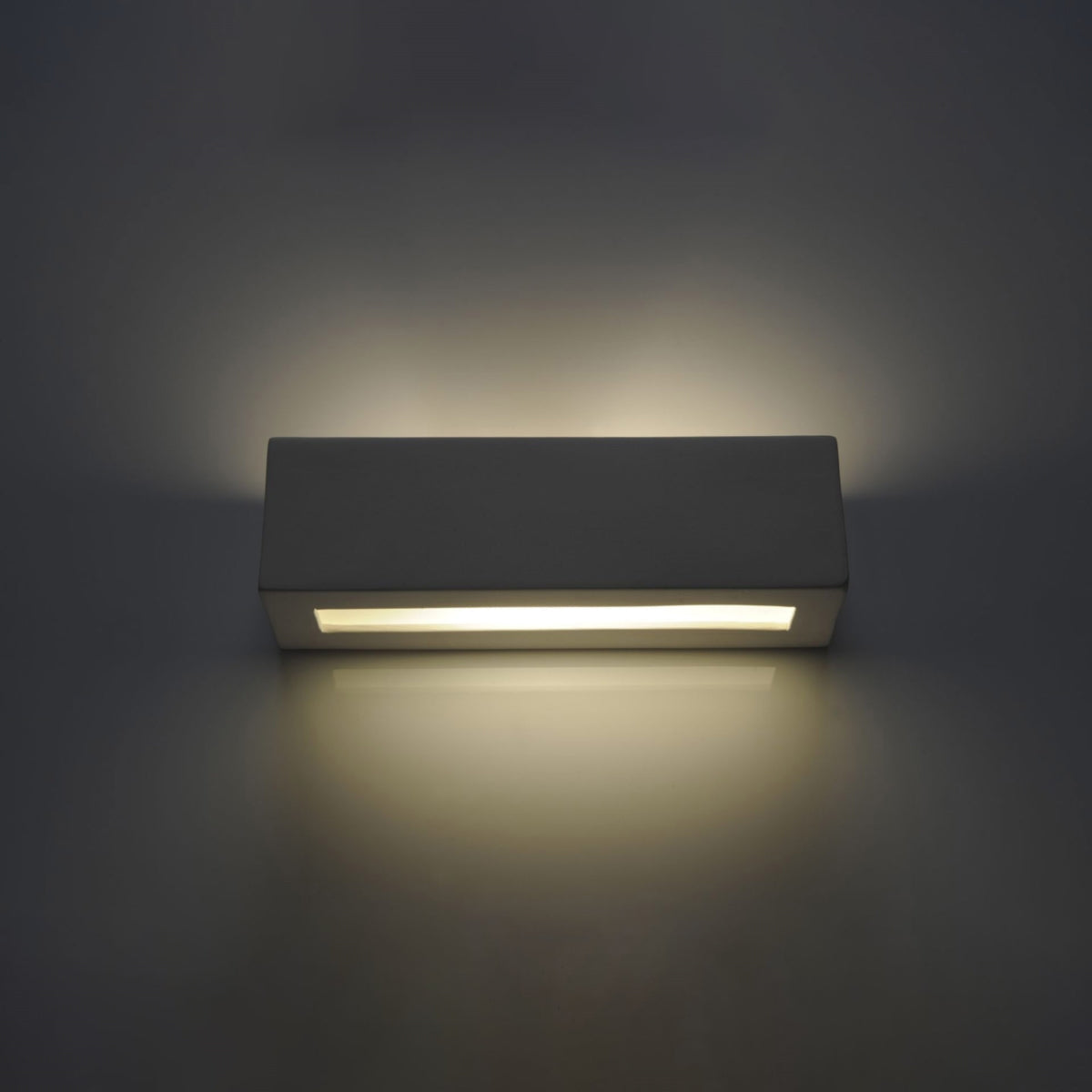White ceramic rectangular up and down wall light by BROKLEN – view 8