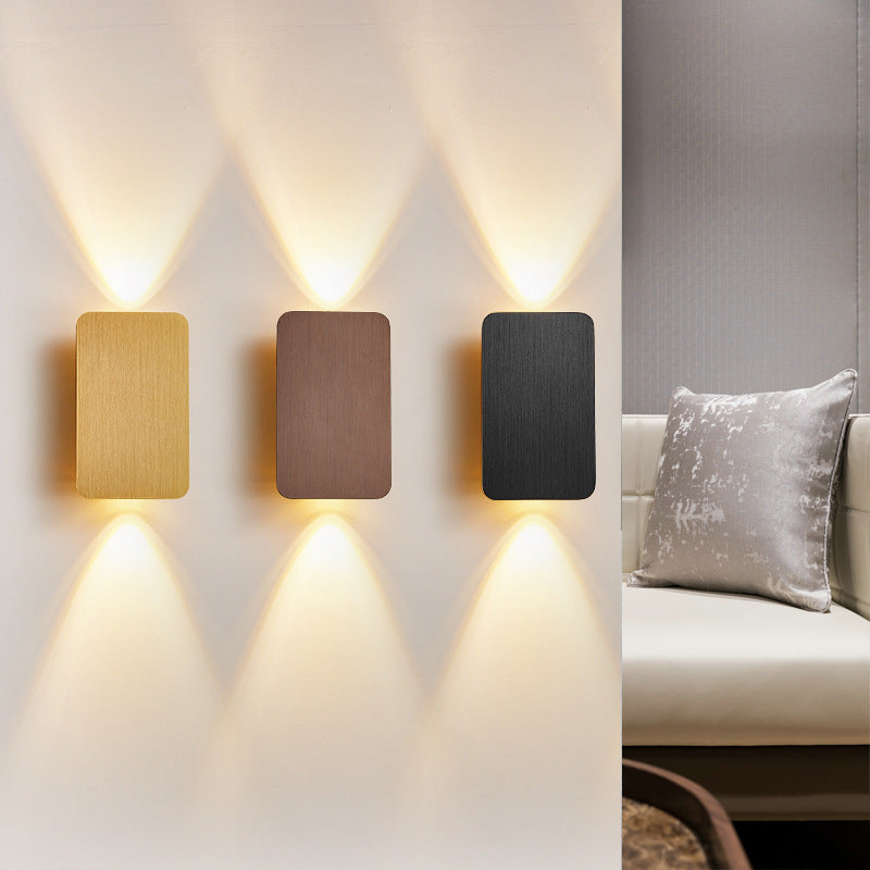 Modern rectangular up and down indoor LED wall sconce by BROKLEN – view 2