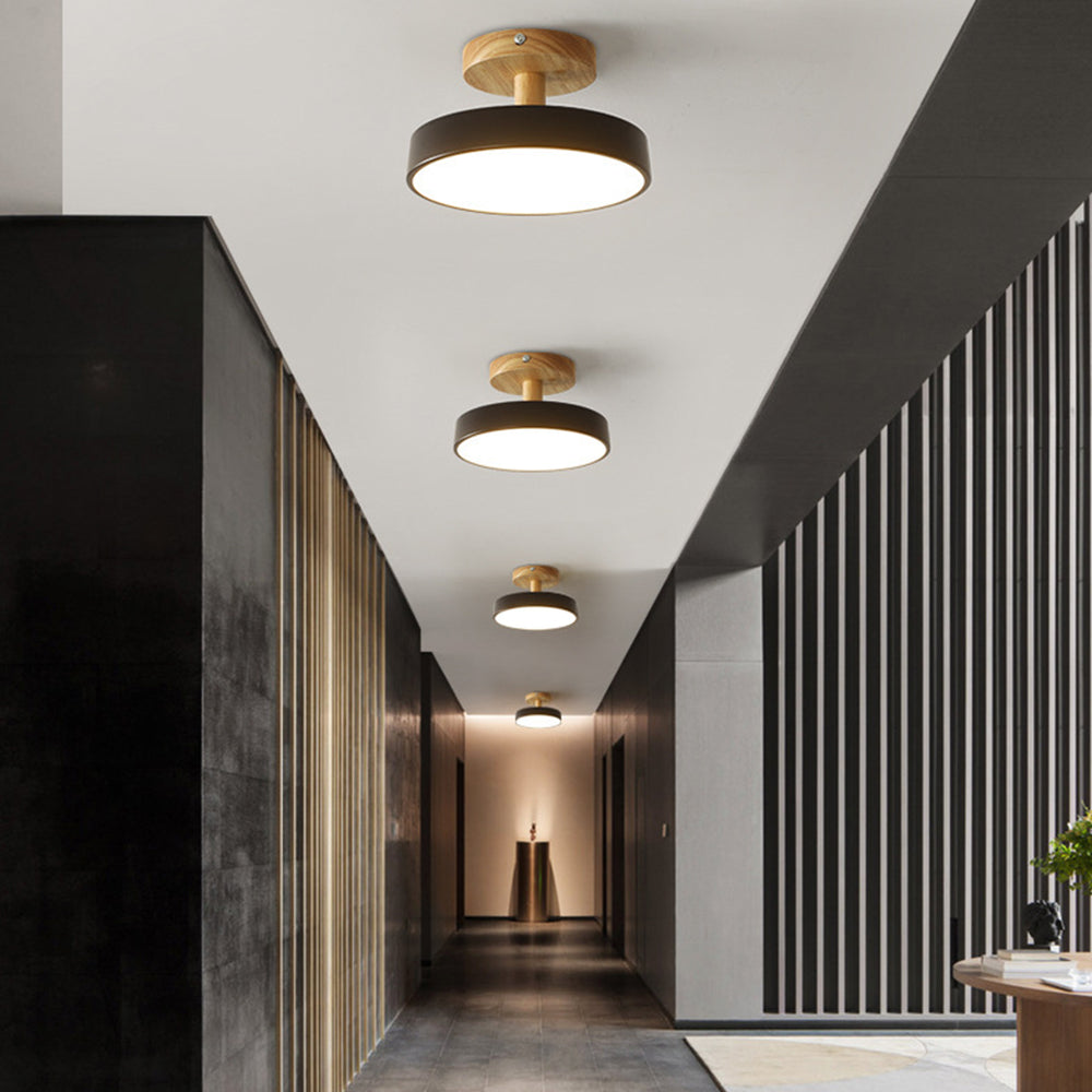 Scandinavian wood and metal LED ceiling light by BROKLEN – view 12