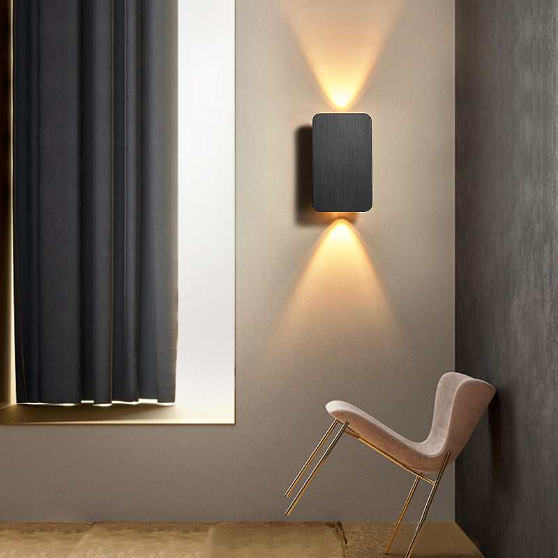 Modern rectangular up and down indoor LED wall sconce by BROKLEN – view 4
