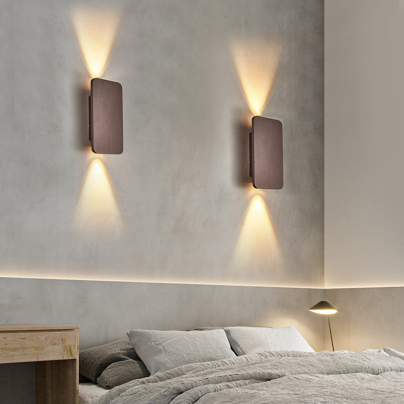 Modern rectangular up and down indoor LED wall sconce by BROKLEN