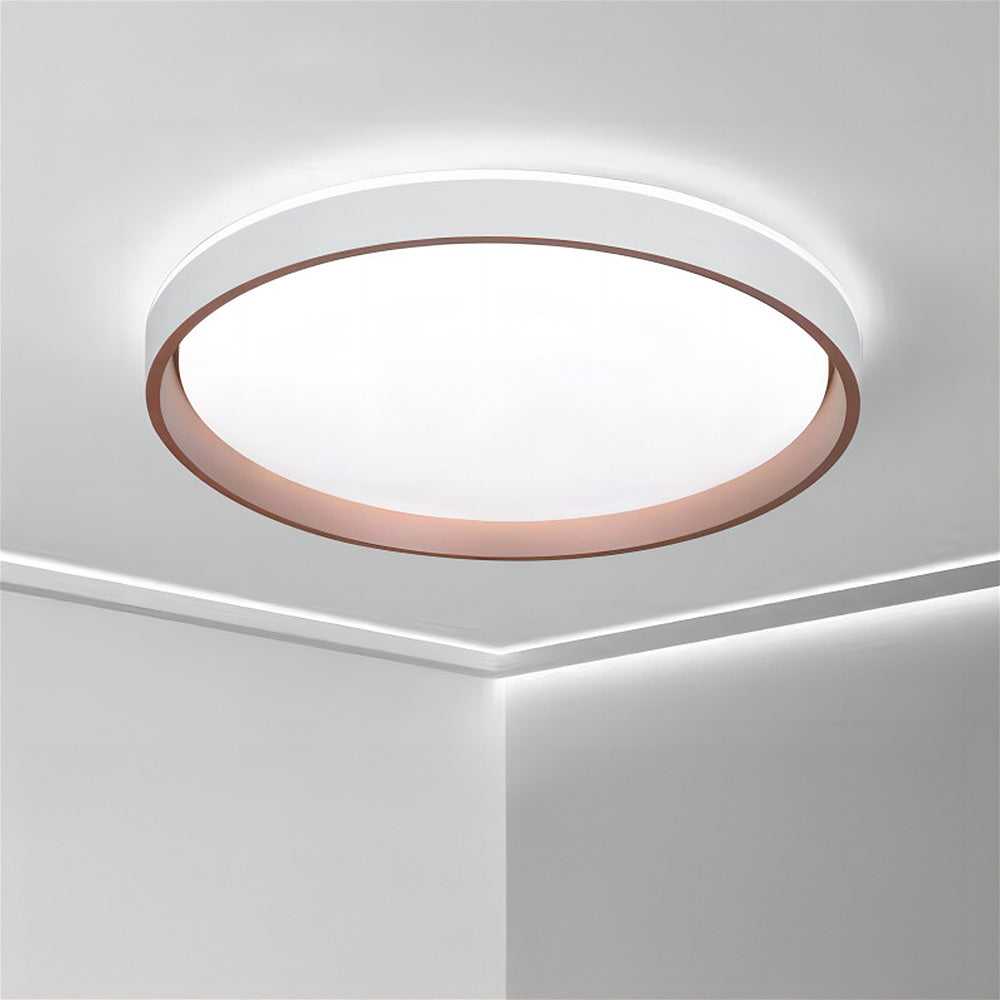 Modern round flush mount ceiling light with acrylic shade by BROKLEN – view 3