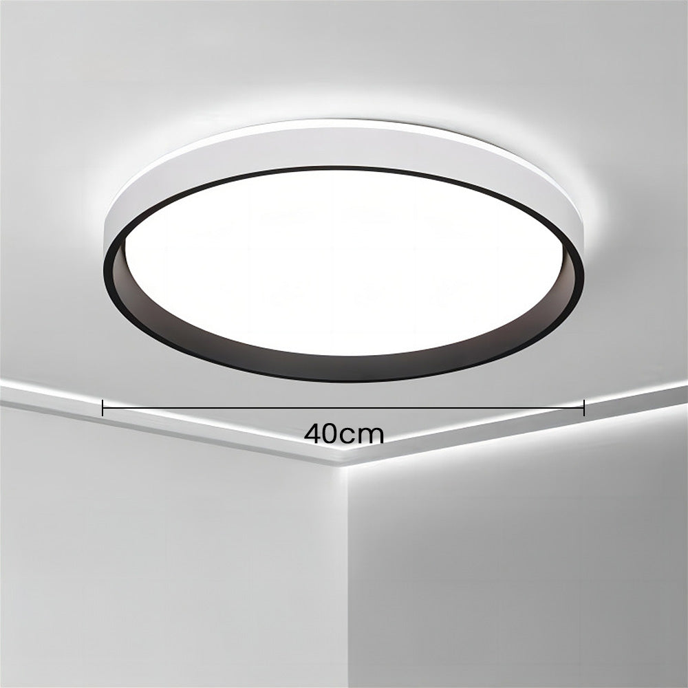 Modern round flush mount ceiling light with acrylic shade by BROKLEN – view 5