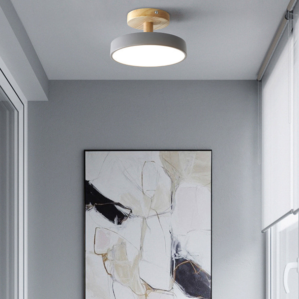 Scandinavian wood and metal LED ceiling light by BROKLEN – view 8