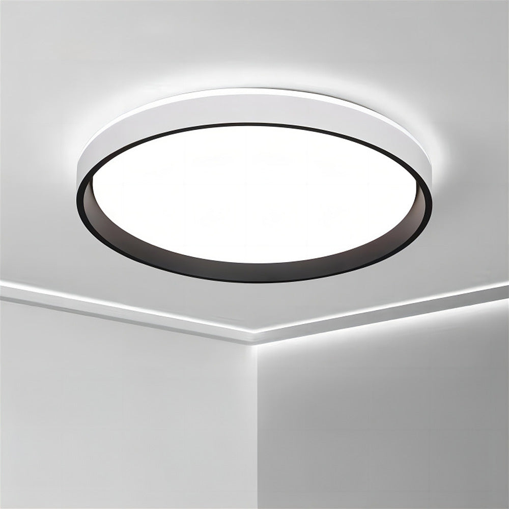 Modern round flush mount ceiling light with acrylic shade by BROKLEN – view 4