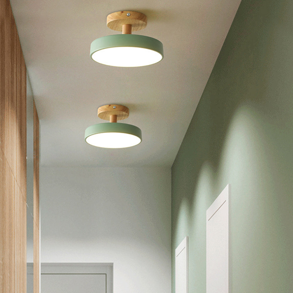 Scandinavian wood and metal LED ceiling light by BROKLEN – view 3