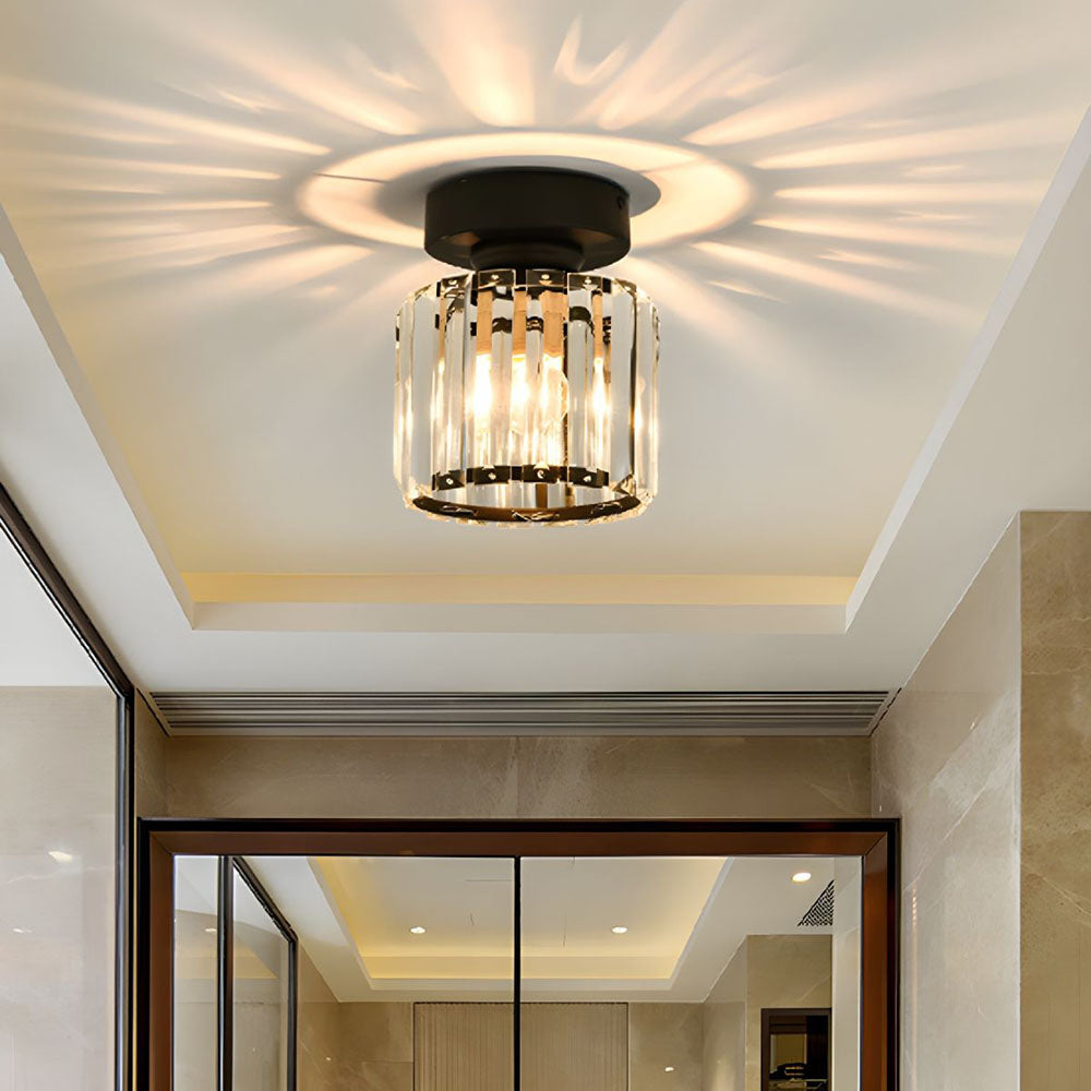 Crystal ceiling spotlight with E27 fitting – square and round light fixture by BROKLEN – view 9