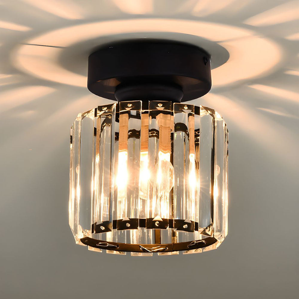 Crystal ceiling spotlight with E27 fitting – square and round light fixture by BROKLEN – view 15