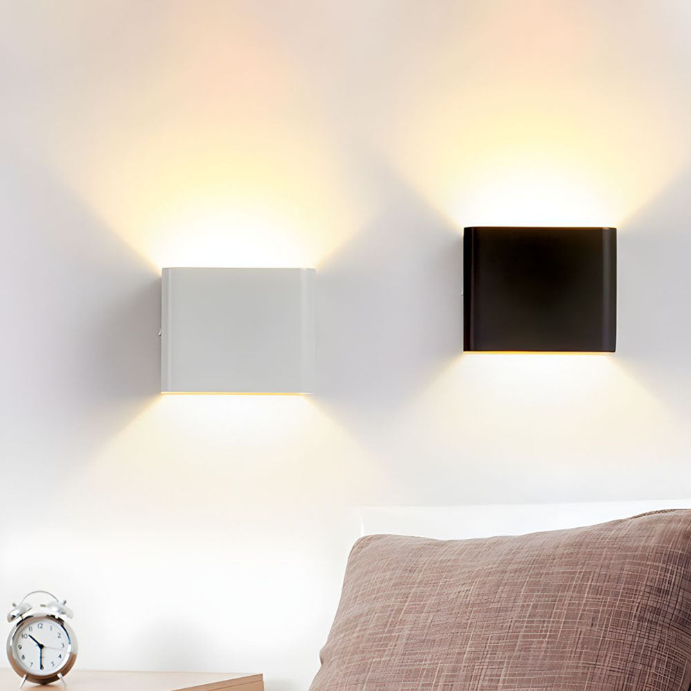 Modern cube up and down LED wall light by BROKLEN – view 2