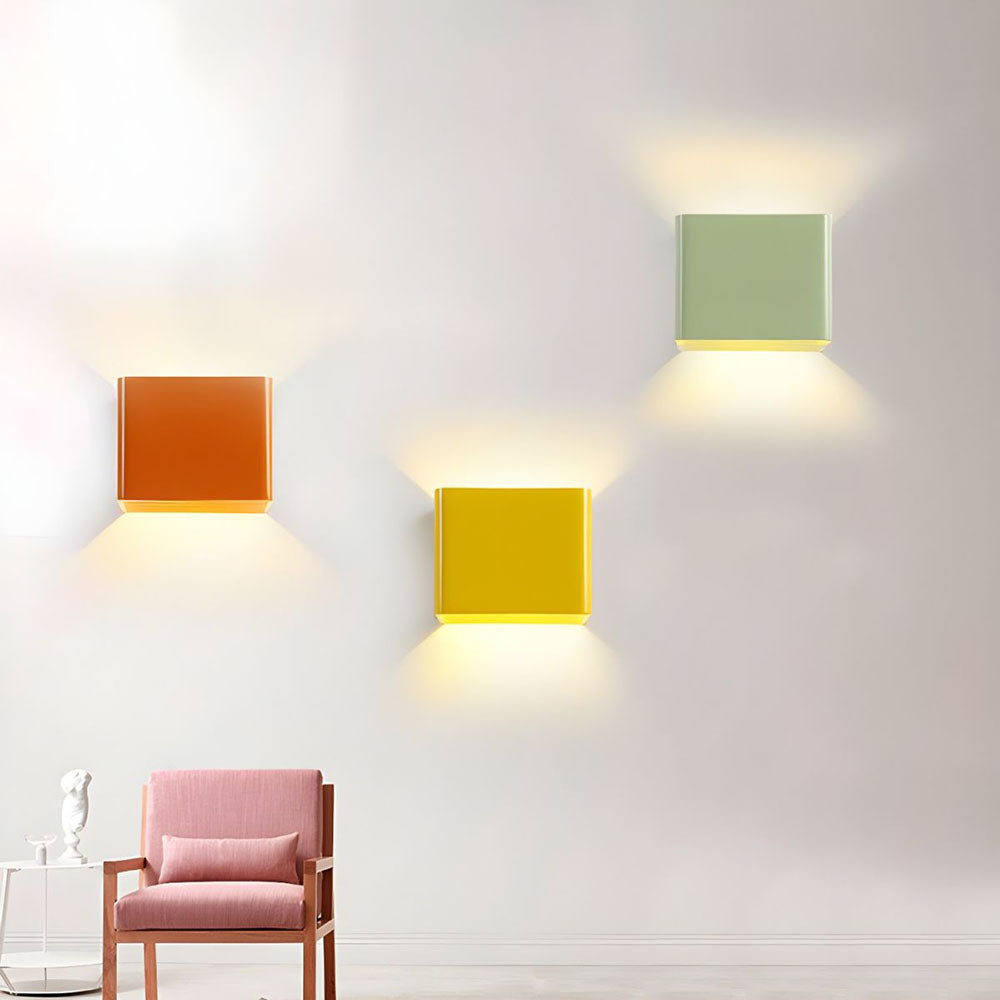 Modern cube up and down LED wall light by BROKLEN – view 12