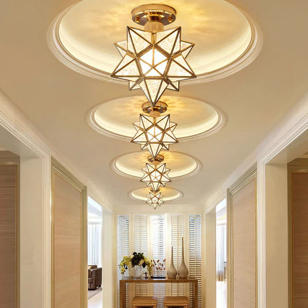 Geometric star ceiling light with E27 fitting by BROKLEN – view 4