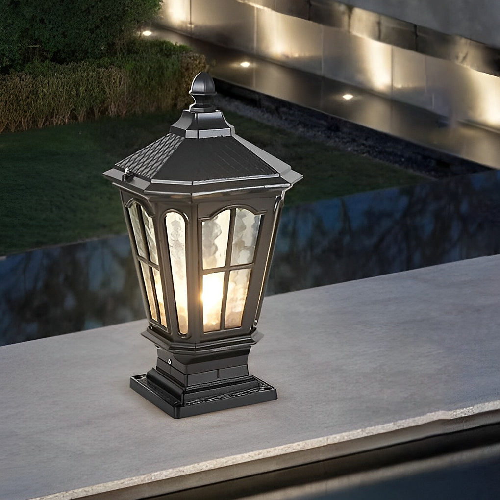 Classic solar outdoor post lantern light by BROKLEN – view 8
