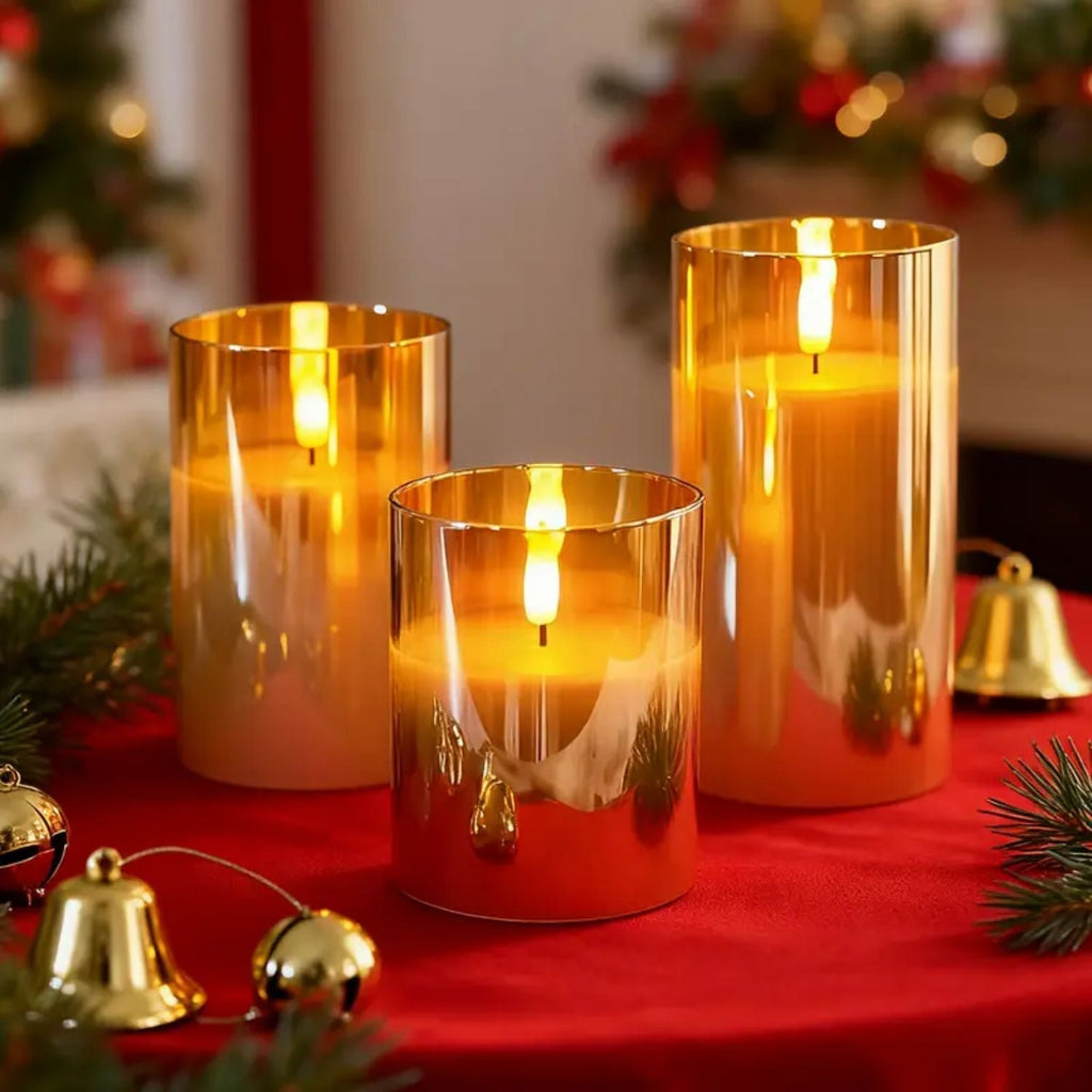 Glass flameless candles with remote – view 5