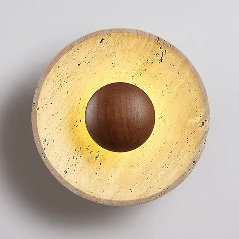 Japandi wabi-sabi travertine wall light by BROKLEN – view 5