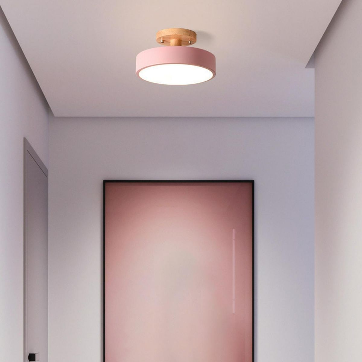 Scandinavian wood and metal LED ceiling light by BROKLEN – view 20