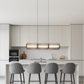 Contemporary cylinder glass linear pendant light by BROKLEN – view 2