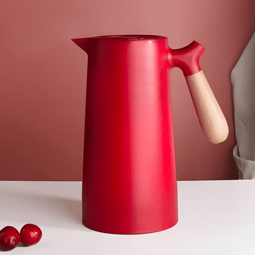 Insulated thermal coffee carafe with wooden handle by BROKLEN – view 12