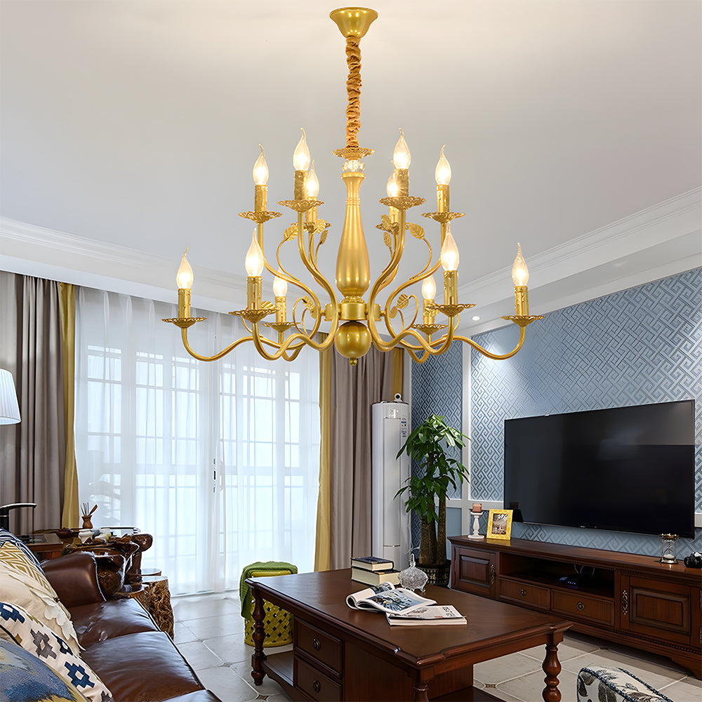 Flemish style curved arm iron chandelier by BROKLEN – view 11
