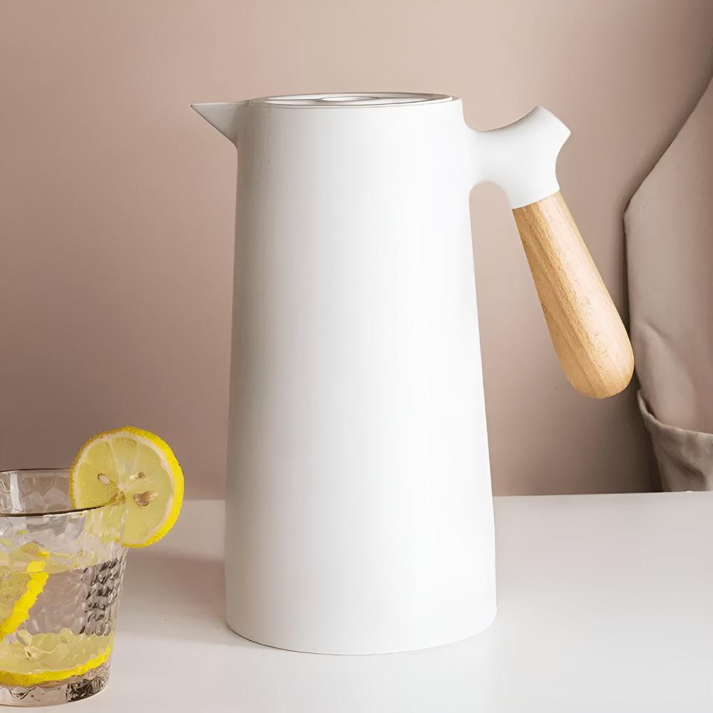 Insulated thermal coffee carafe with wooden handle by BROKLEN – view 13