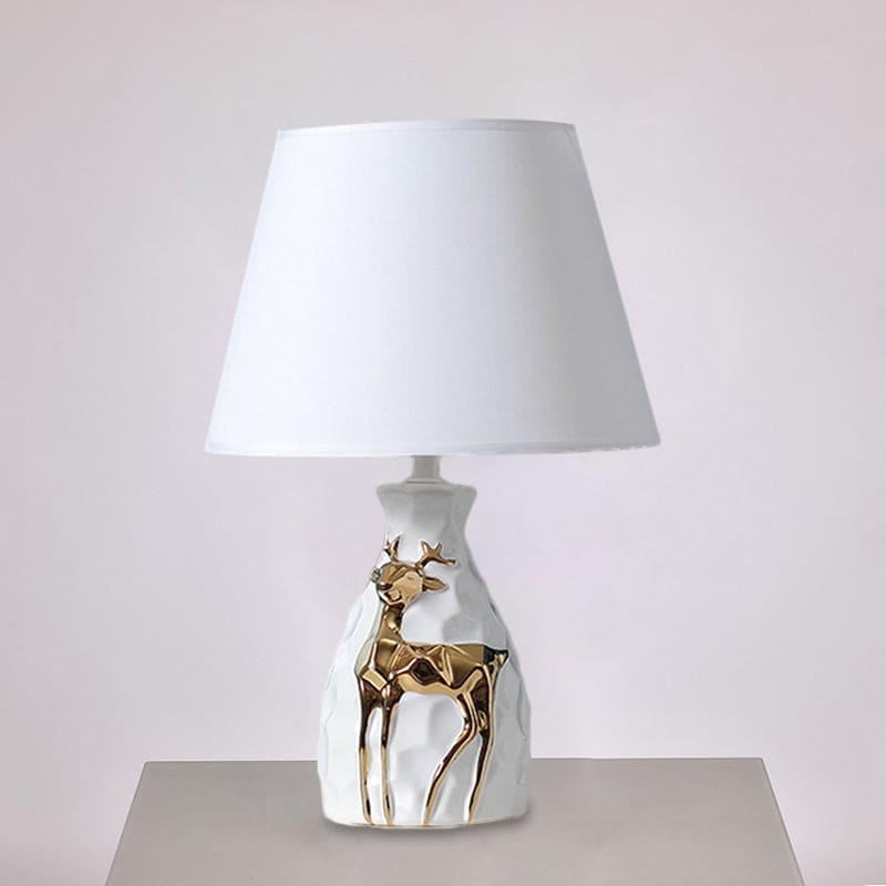 Deer ornament table lamp with classic fabric shade by BROKLEN – view 8