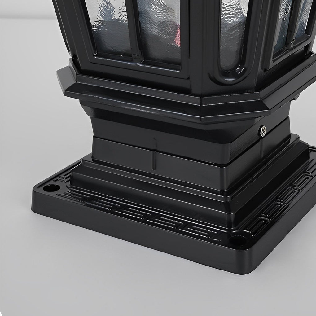 Classic solar outdoor post lantern light by BROKLEN – view 3