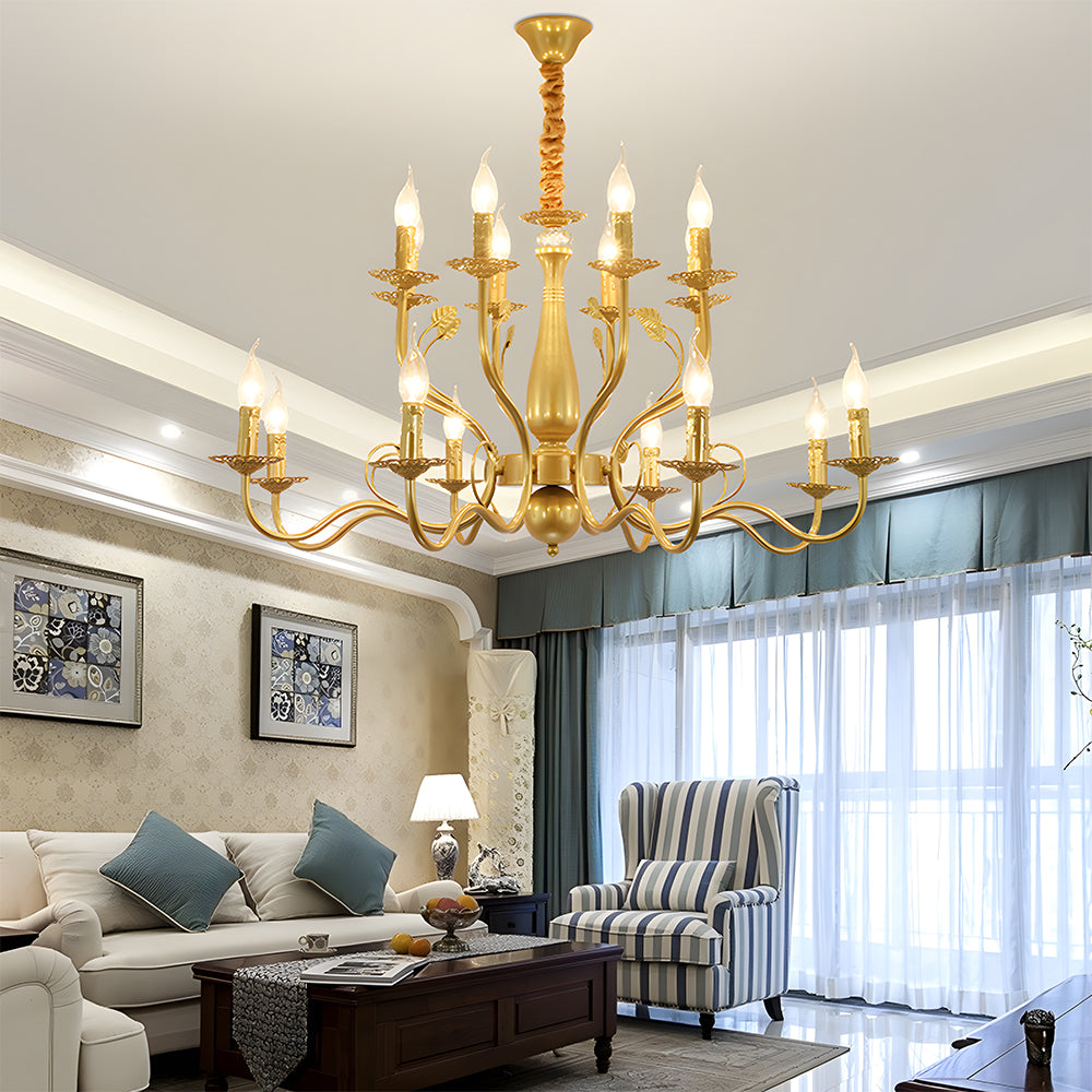 Flemish style curved arm iron chandelier by BROKLEN – view 14