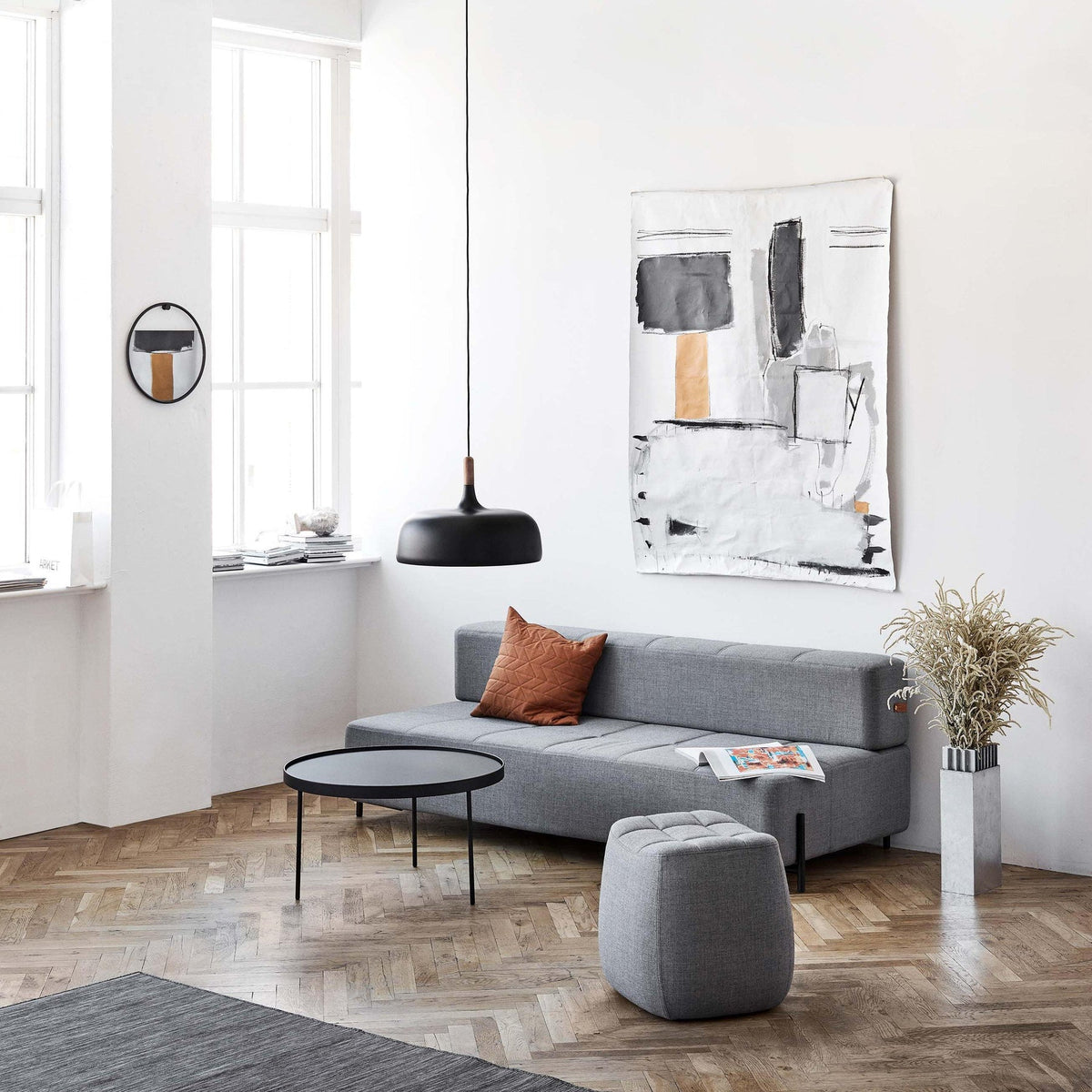 Nordic metal pendant light with wood detail by BROKLEN – view 7