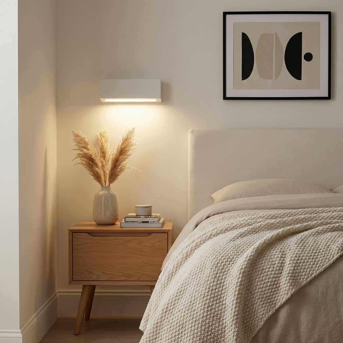 White ceramic rectangular up and down wall light by BROKLEN