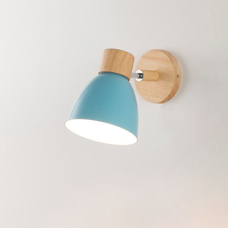 Scandinavian wood and metal cone wall light by BROKLEN – view 16