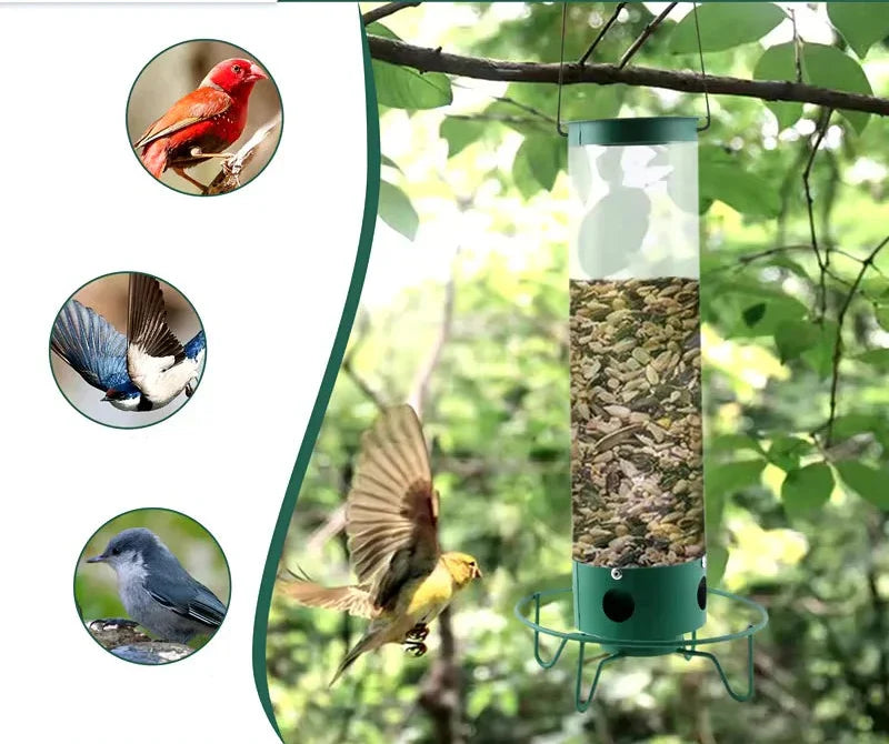 Squirrel proof hanging seed tube bird feeder by BROKLEN