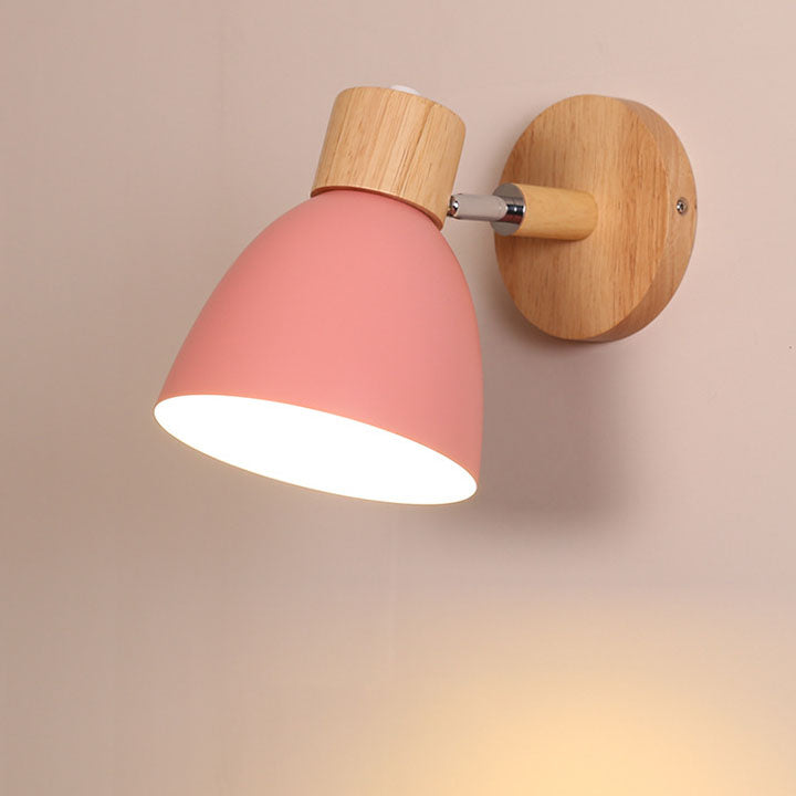 Scandinavian wood and metal cone wall light by BROKLEN – view 12