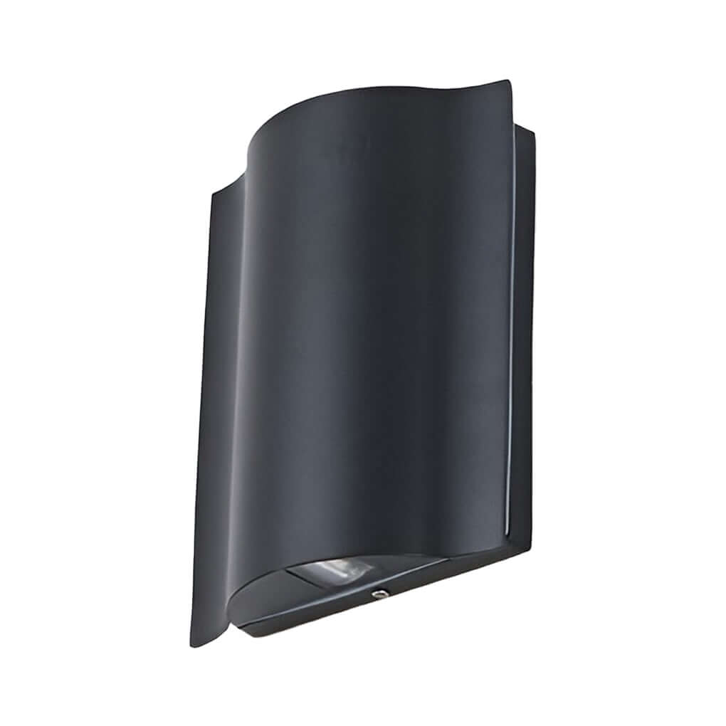 Modern black wave outdoor up and down LED wall light by BROKLEN – view 7