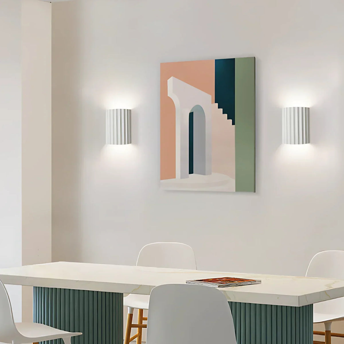 Ribbed resin cylinder up and down wall light by BROKLEN – view 8