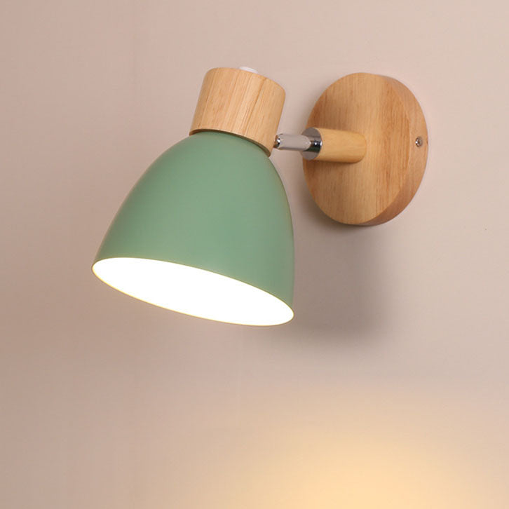 Scandinavian wood and metal cone wall light by BROKLEN – view 18