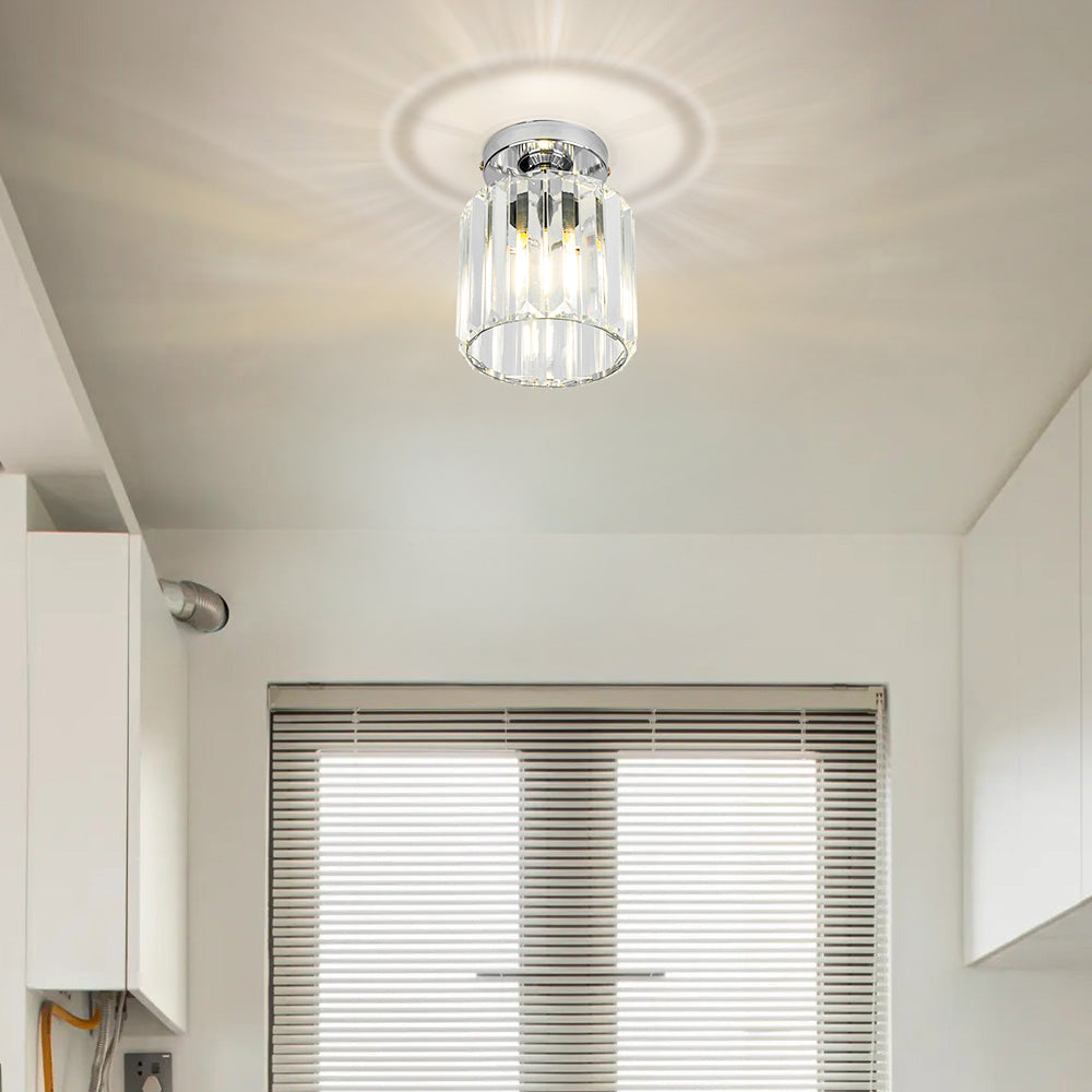 Crystal ceiling spotlight with E27 fitting – square and round light fixture by BROKLEN – view 28