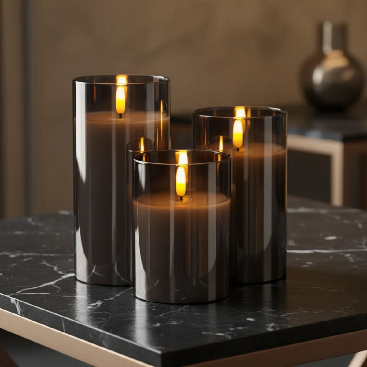 Glass flameless candles with remote – view 3