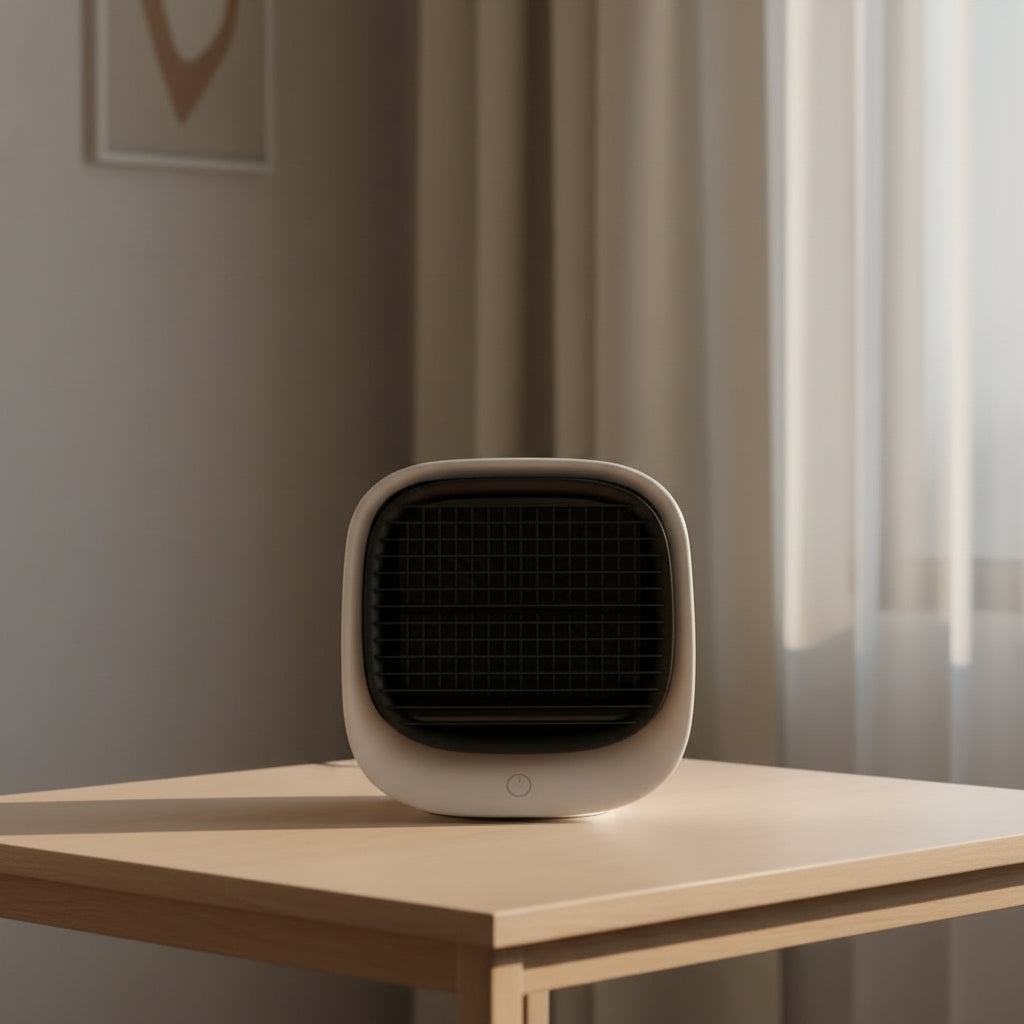 Mini 2-in-1 USB air cooler and humidifier with LED light by BROKLEN – view 3