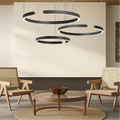 Modern 3-ring circular LED pendant light by BROKLEN