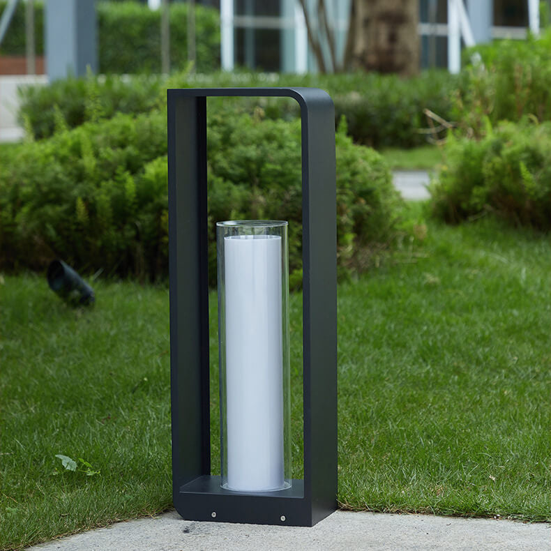 Black rectangular solar outdoor lantern with frosted glass by BROKLEN – view 10