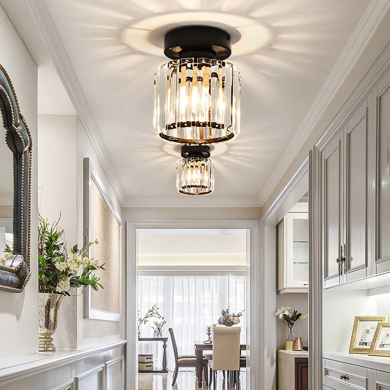 Crystal ceiling spotlight with E27 fitting – square and round light fixture by BROKLEN – view 14