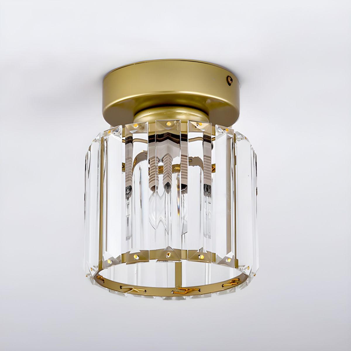 Crystal ceiling spotlight with E27 fitting – square and round light fixture by BROKLEN – view 24