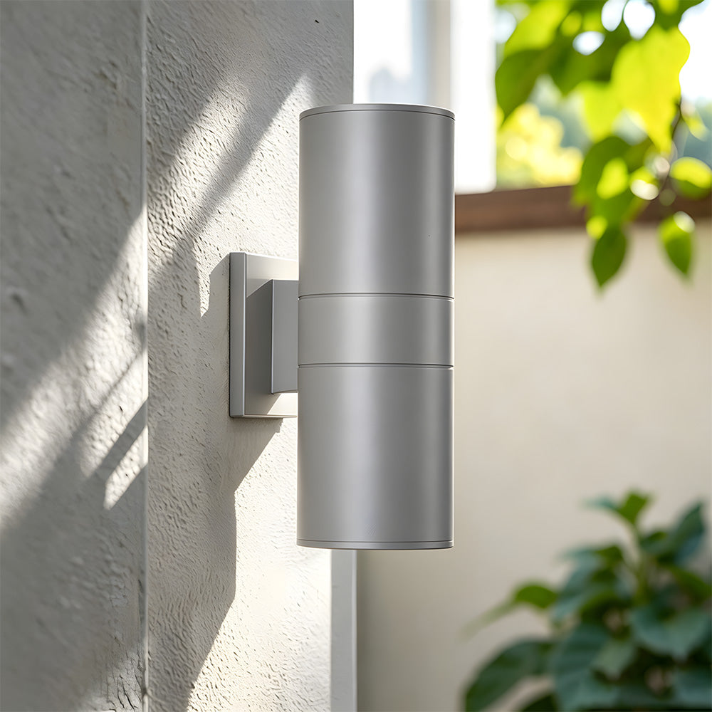 Modern cylindrical IP65 up and down LED outdoor wall light by BROKLEN – view 8