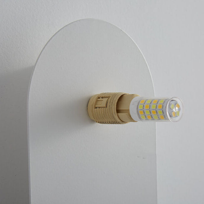 Minimalist Nordic globe wall sconce with oval backplate by BROKLEN – view 8