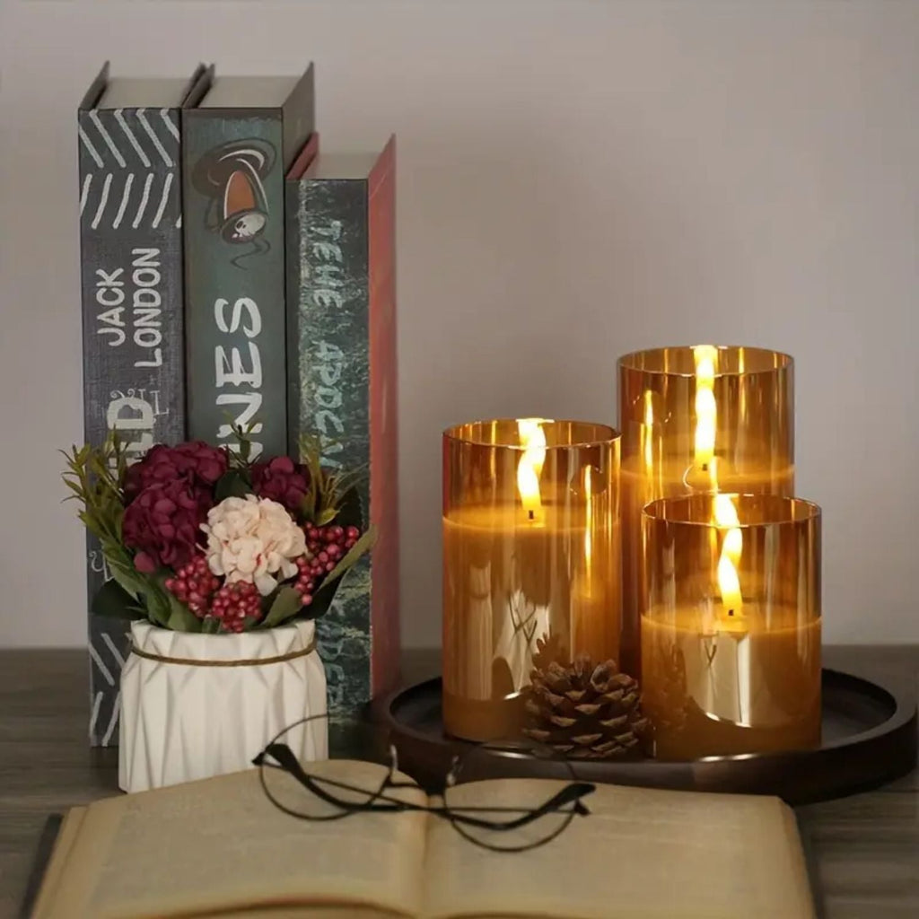 Glass flameless candles with remote – view 6