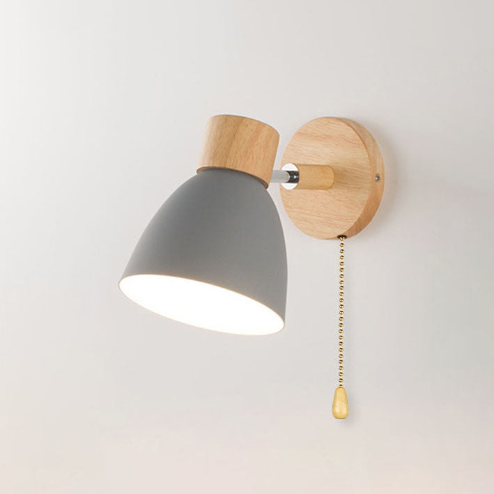 Scandinavian wood and metal cone wall light by BROKLEN – view 26