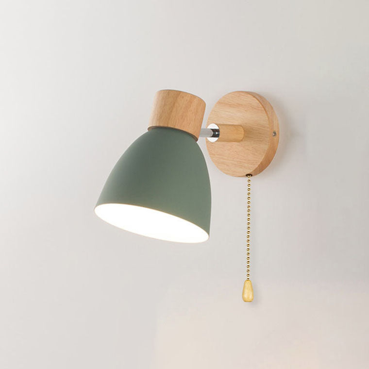 Scandinavian wood and metal cone wall light by BROKLEN – view 30