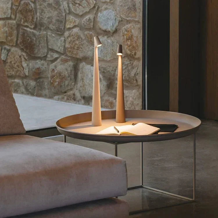 Minimalist beam LED table lamp – rechargeable cordless lamp by BROKLEN – view 2