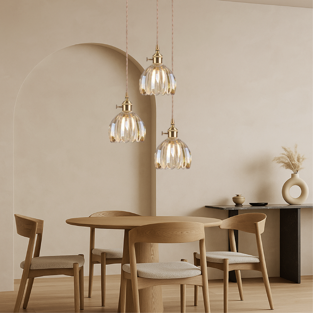 Japanese ribbed glass mini pendant light by BROKLEN – view 4